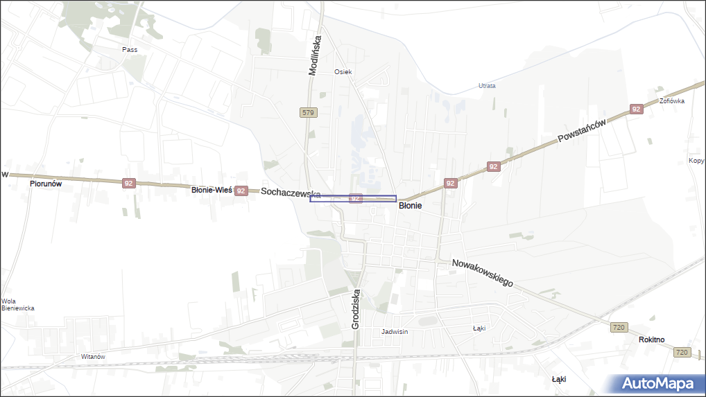 DK579 Droga krajowa nr 579 korki drogowe na mapie Targeo